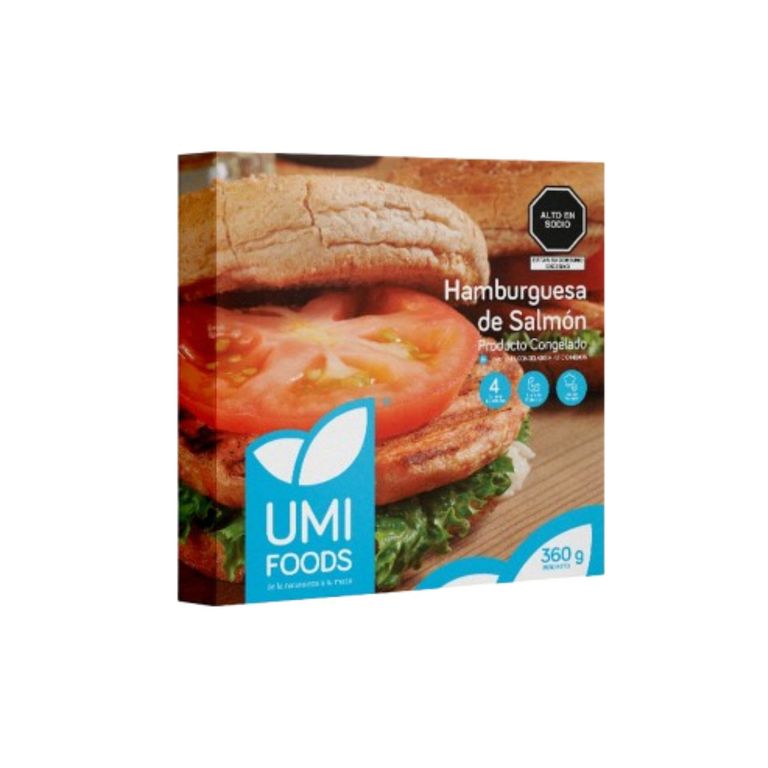 Hamburguesa de Salmón Umi Foods Caja 360 g