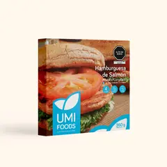 UMI FOODS - Salmón Hamburguesa Congelada x 360 g