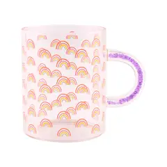 Casa Joven - Taza Mug Glitter Lila Arcoiris