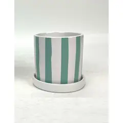 undefined - MACETA CERAMICA VERDE AGUA