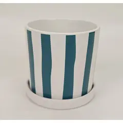 Casa Joven - MACETA CERAMICA COLOR AZUL