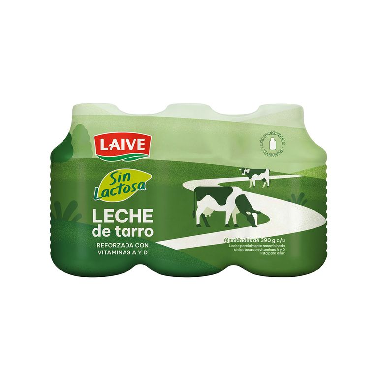 Leche Laive Practitarro Sin Lactosa Sixpack Botella 390 g