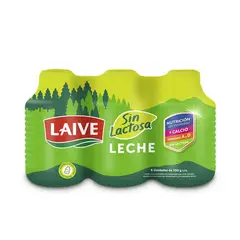 LAIVE - Leche Laive Sin Lactosa Sixpack Botella 390 g