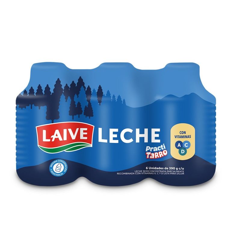 Leche Laive Practitarro Sixpack Botella 390 g