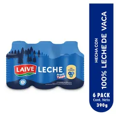 LAIVE - Leche Laive Practitarro Sixpack Botella 390 g