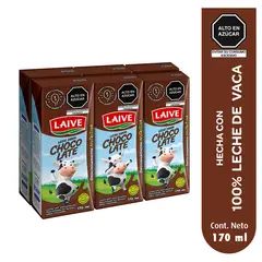 LAIVE - Leche Laive Chocolatada Sixpack Caja 170 mL