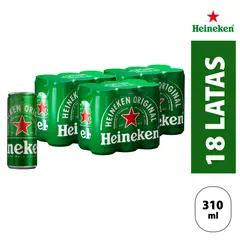 HEINEKEN - Cerveza Heineken 3 Sixpack Lata 310 mL