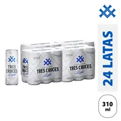 TRES CRUCES - Cerveza Tres Cruces Light 4 Sixpack Lata 310 mL