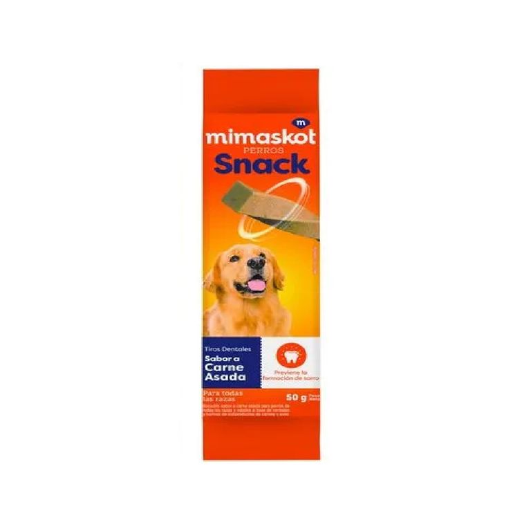 Snack Perros Mimaskot Tiras Dentales Carne Doypack 50 g