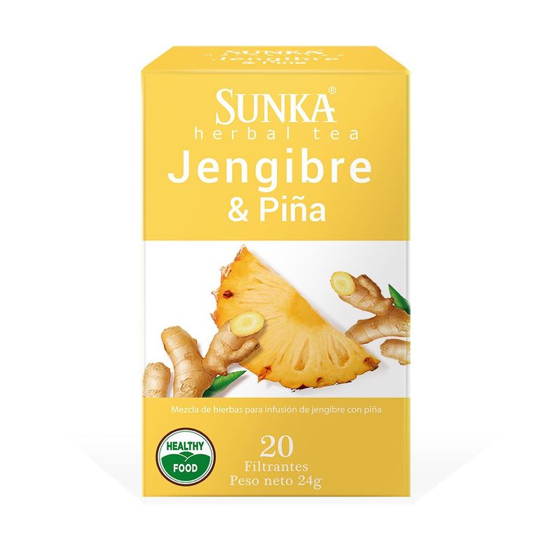 Infusión Filtrante Jengibre y Piña Sunka Caja 20 Sobres