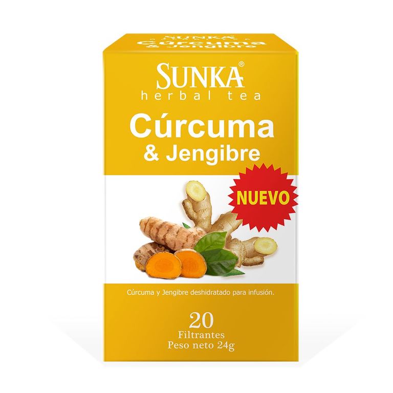 Infusión Cúrcuma y Jengibre Sunka Caja 20 Sobres