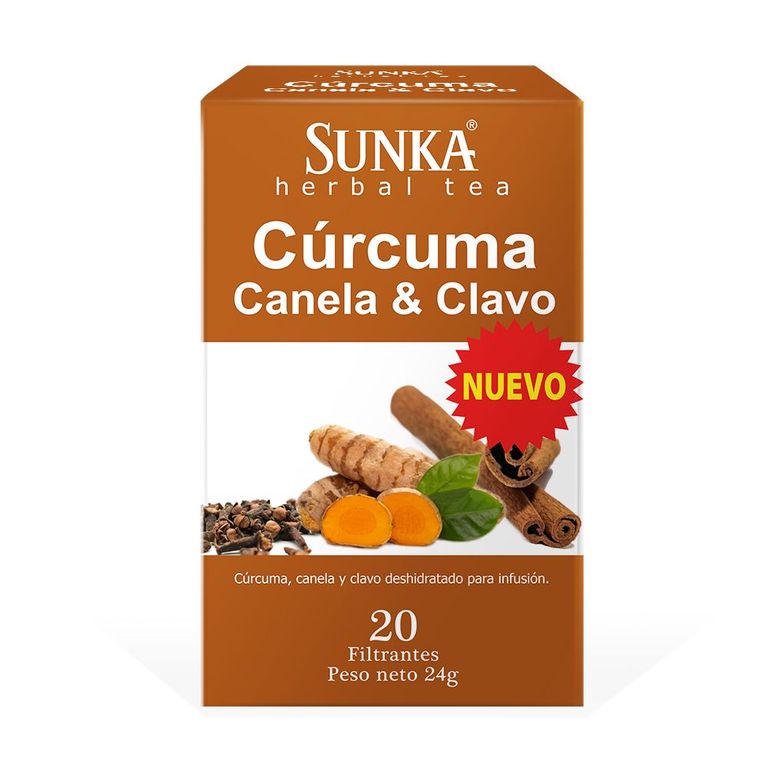 Infusión Cúrcuma Canela y Clavo Sunka Caja 20 Sobres