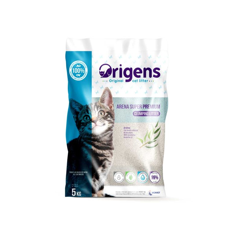 Arena Sanitaria para Gato Eucalipto Origens Bolsa 5 Kg