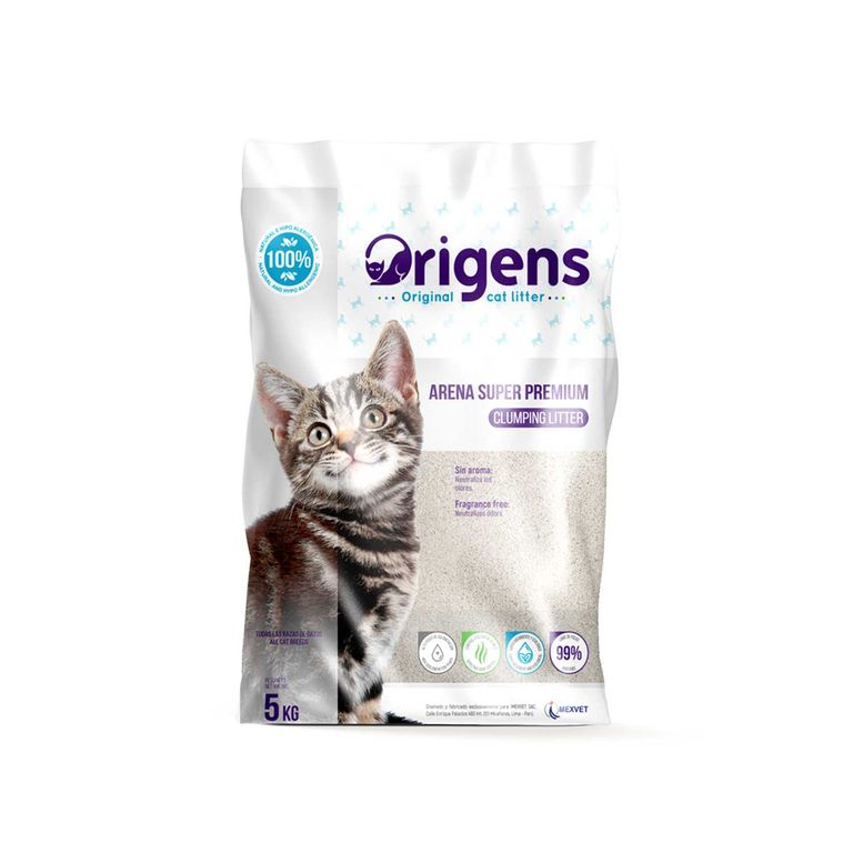Arena Sanitaria para Gato sin Aroma Origens Bolsa 5 Kg