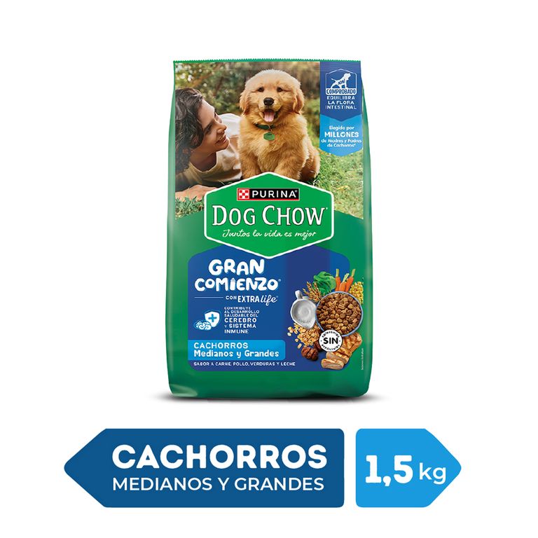 Alimento Seco Cachorros Grandes Dog Chow Carne Pollo Bolsa 1.5 Kg