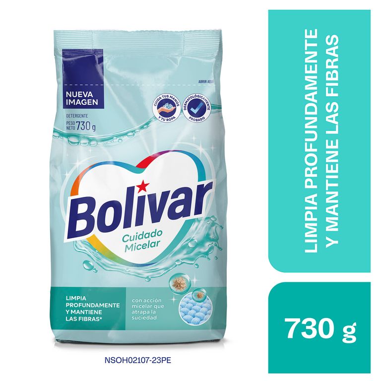 Detergente en Polvo Bolívar Cuidado Micelar Bolsa 730 g