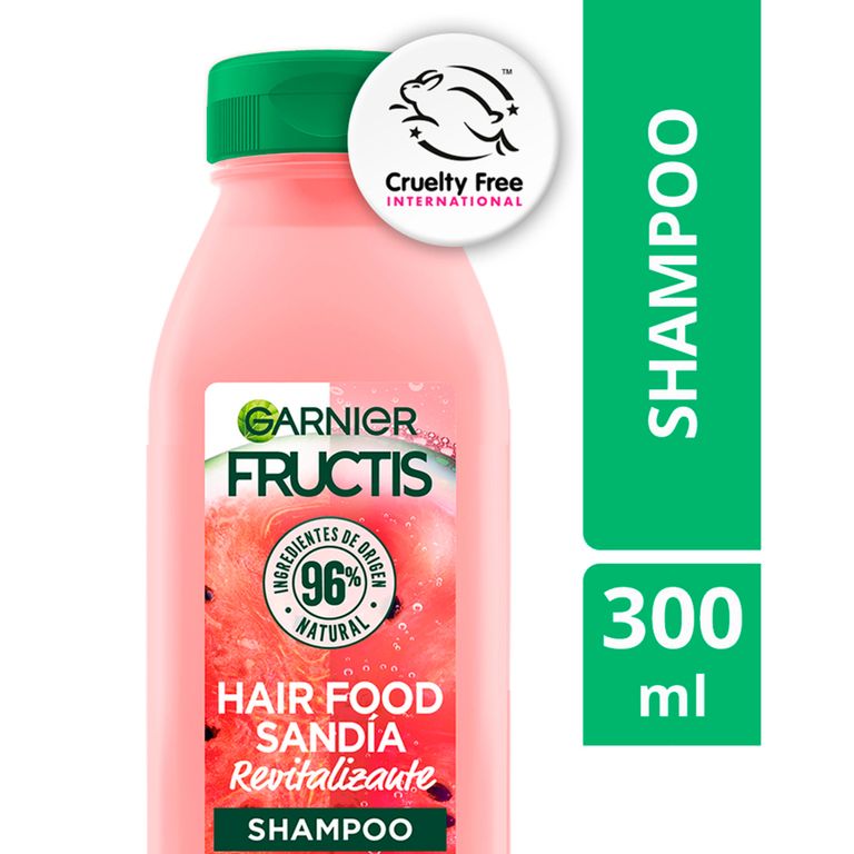 Shampoo Garnier Fructis Hair Food Sandía Botella 300 mL