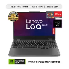 LENOVO - Laptop Lenovo LOQ AMD Ryzen 5 7235HS 12GB RAM 512GB SSD NVIDIA RTX 3050 15.6" FHD 144 Hz