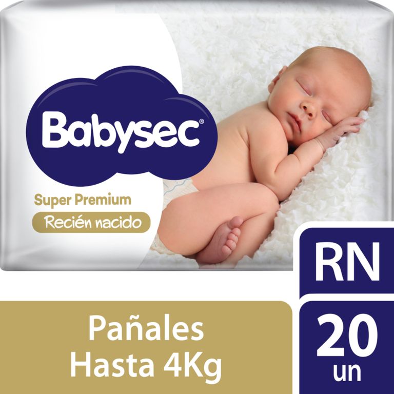 Pañal Babysec Super Premium Recién Nacido Empaque 20 Und