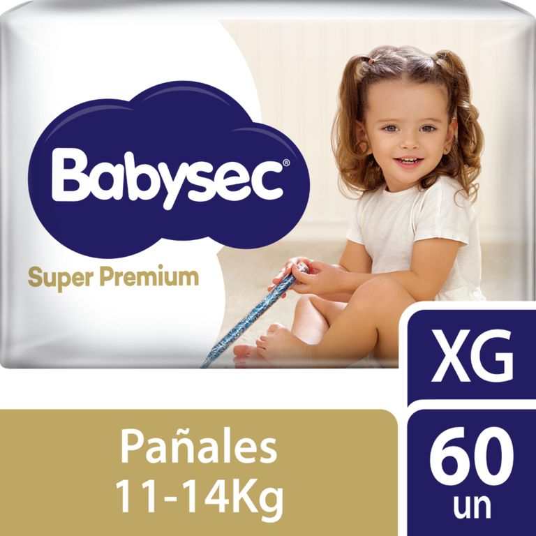 Pañal Babysec Super Premium Talla XG Empaque 60 Und