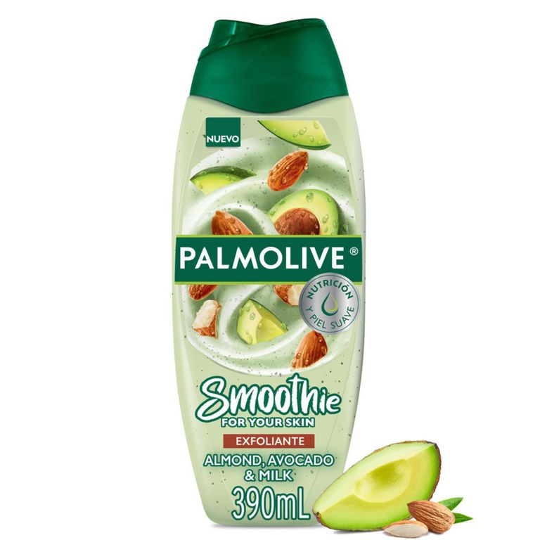 Jabón Líquido Corporal Palmolive Smoothie Almendra, Aguacate y Leche Envase 390 mL