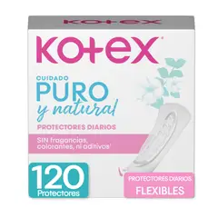 KOTEX - Protectores Diarios Cuidado Puro Natural Empaque 120 Und