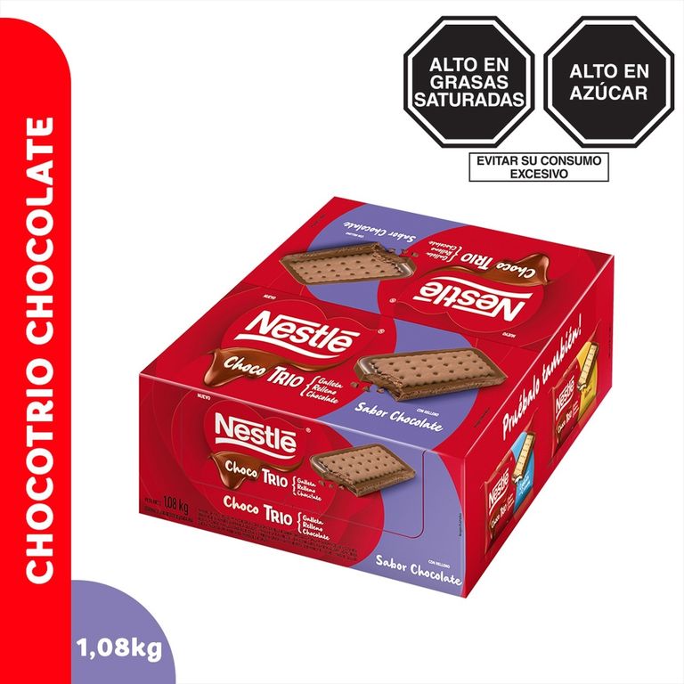 Galleta Chocotrio Chocolate Nestlé Empaque 12 Und