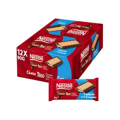 NESTLE - Galleta Nestlé Chocotrio Cookies & Cream Caja 12 Und