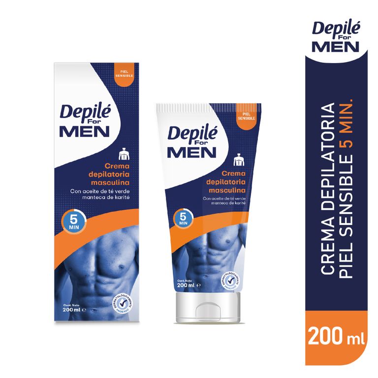 Crema Depilatoria Depile for Men Piel Sensible Envase 200 mL