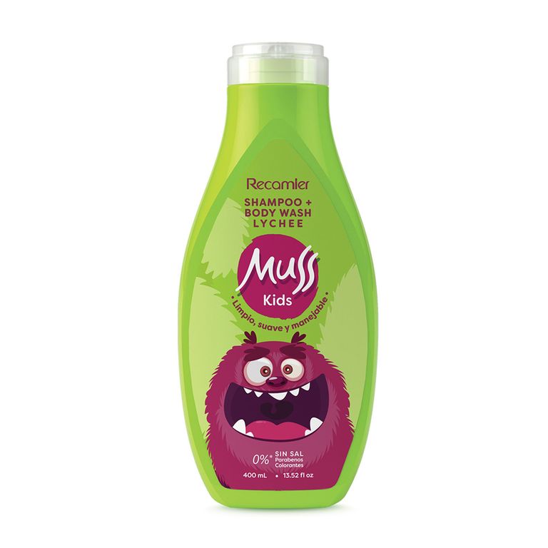 Shampoo + Body Wash Muss Kids Lychee Envase 400 mL