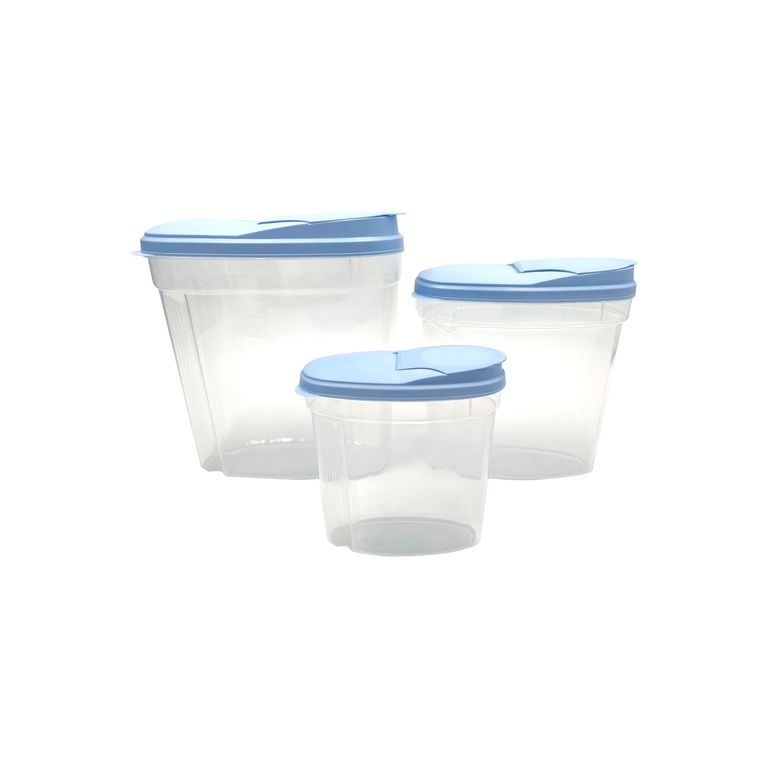 Set x 3 Canister Plástico Cereal