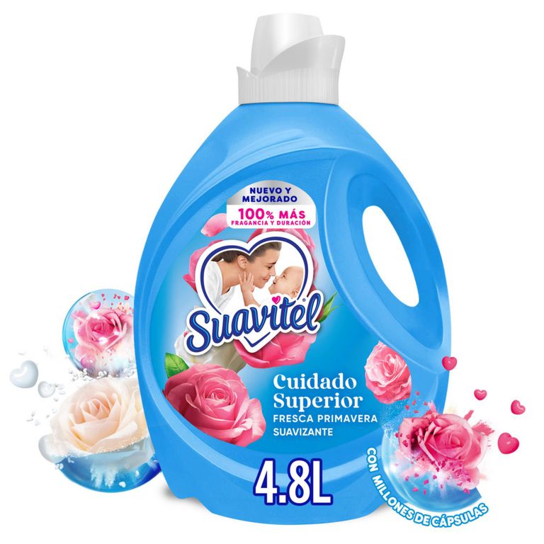 Suavizante Suavitel Cuidado Superior Fresca Primavera Botella 4.8 L