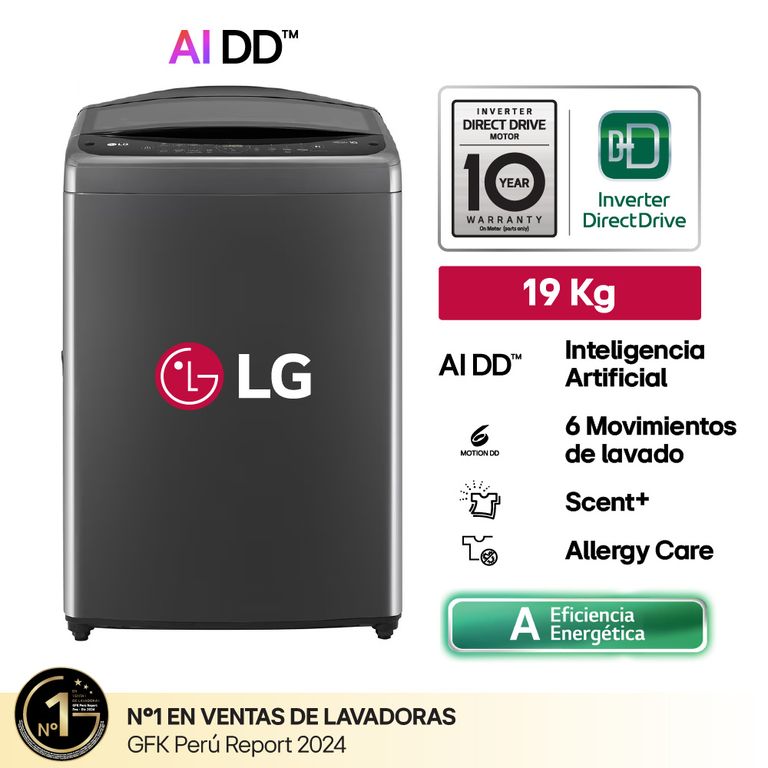 Lavadora Wt19Bv6T 19 Kg Ai Dd Lg