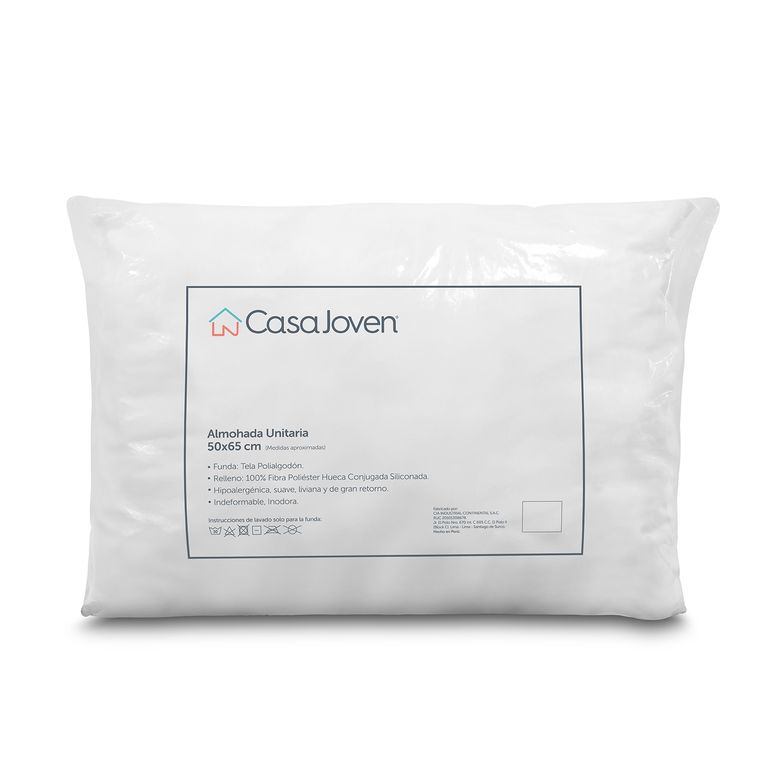 Almohada Unitaria Polialgodon 50X65 cm Cj