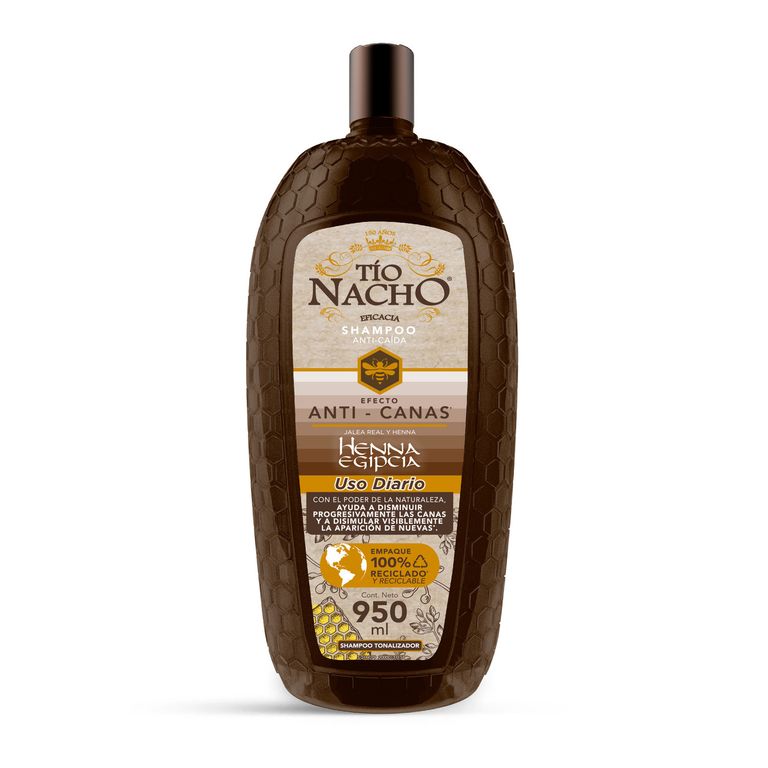 Shampoo Tio Nacho Anticanas Henna Egipcia Botella 950 mL