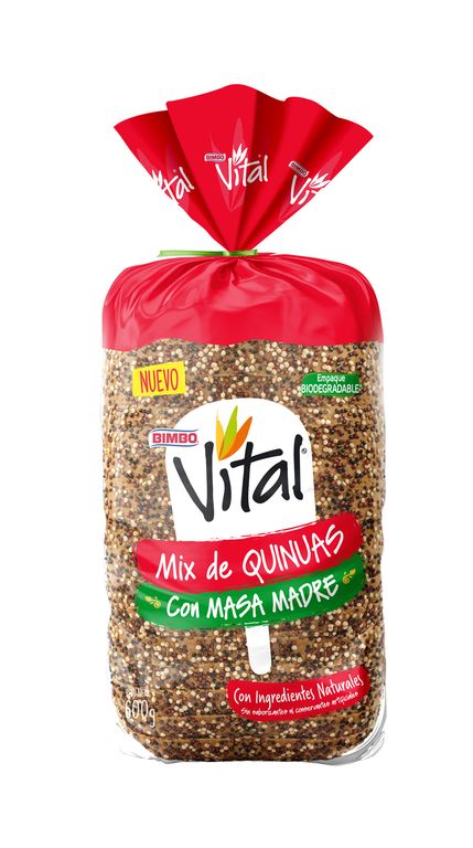 Pan de Molde Bimbo Vital Quinua Bolsa 600 g