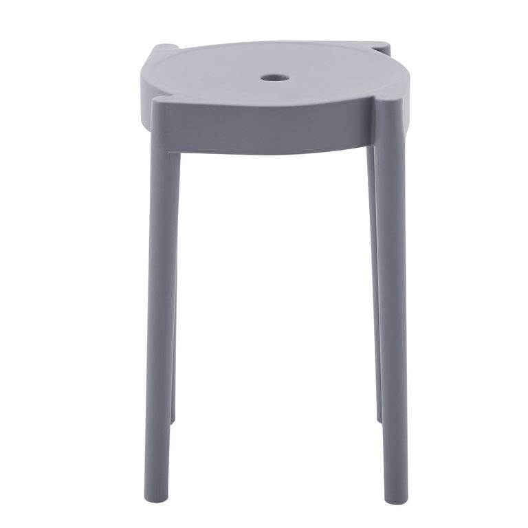 Banquito De Plástico Gris 29 x 49 Cm