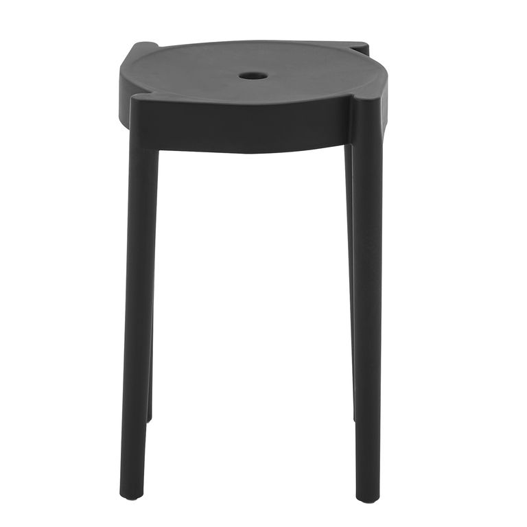 Banquito De Plástico Negro 29 x 49 Cm