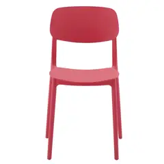 CASA JOVEN - SILLA DE PLASTICO ROJO 50X39X79CM