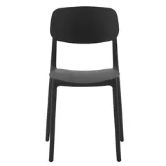 CASA JOVEN - Silla De Plastico Negro 50X39X79Cm