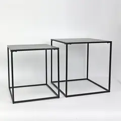 Casa Joven - SET DE 2 MESAS LATERALES BLACK METAL