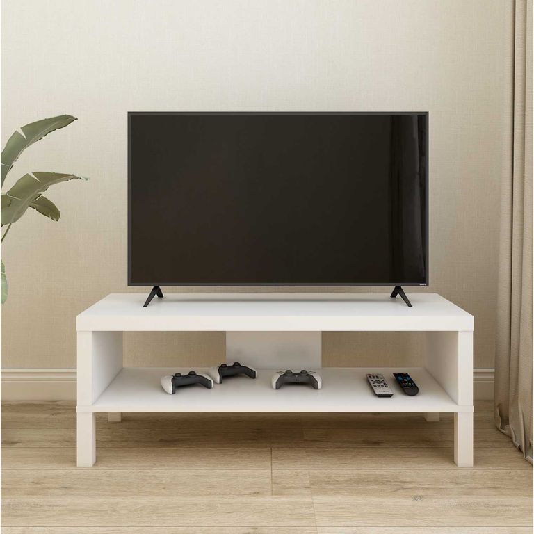 Mesa De TV Blanca 100X39X38Cm