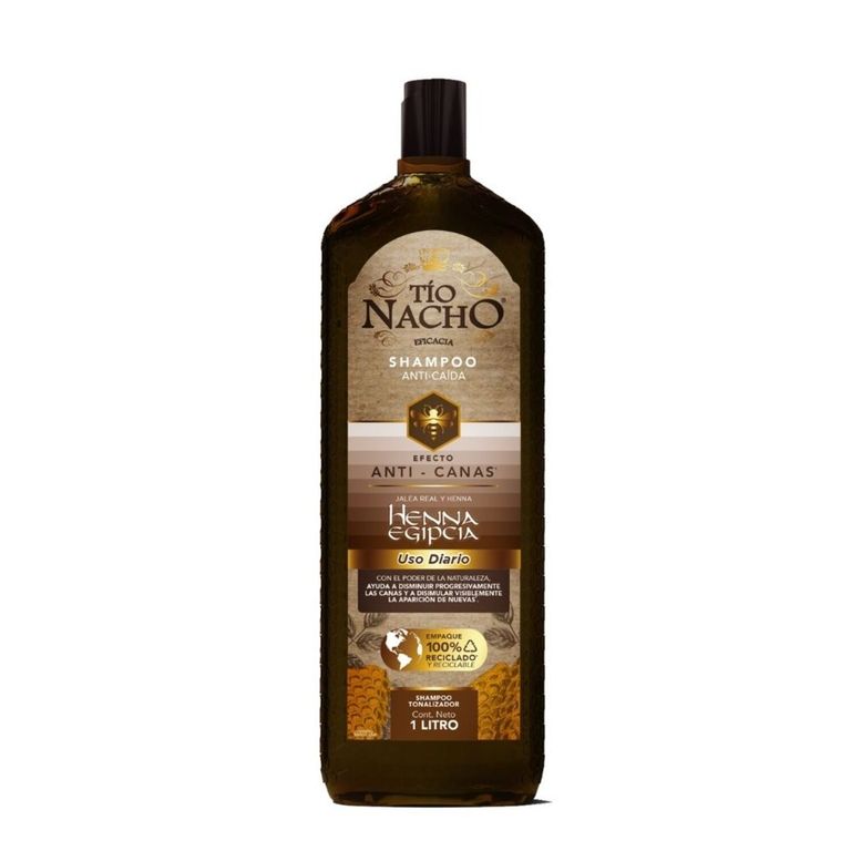 Shampoo Tio Nacho Anticanas Henna Egipcia Botella 1 L