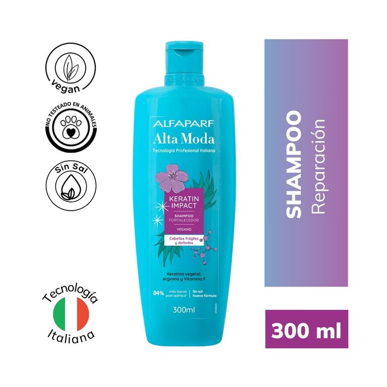 Shampoo Alta Moda Keratin Impact Botella 300 mL