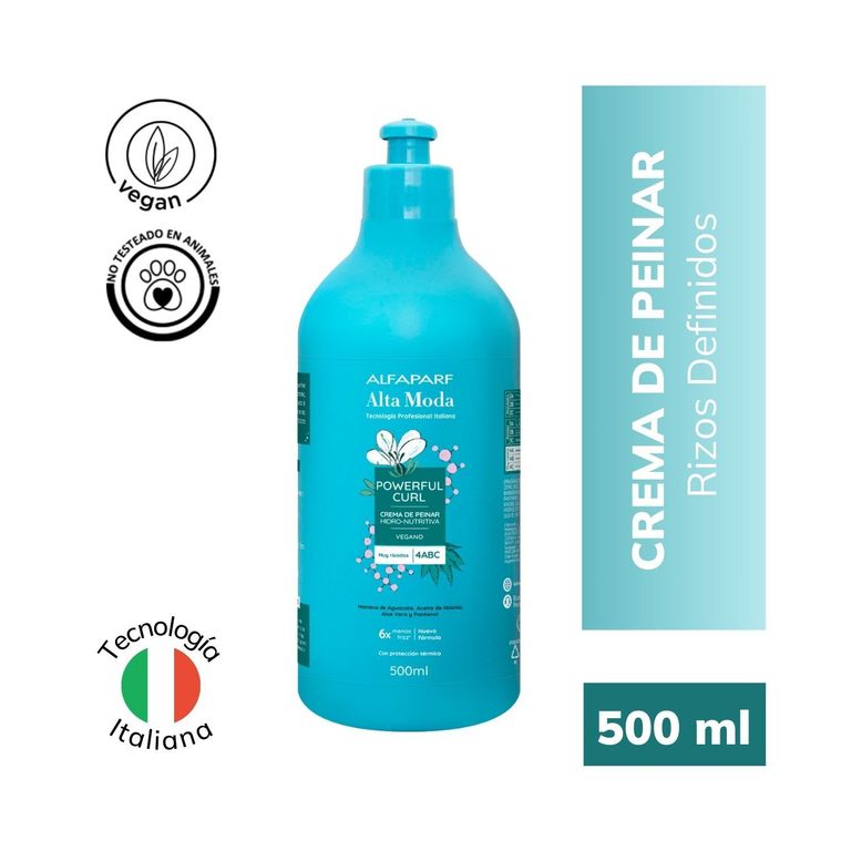 Crema para Peinar Alta Moda Power Curl Botella 500 g