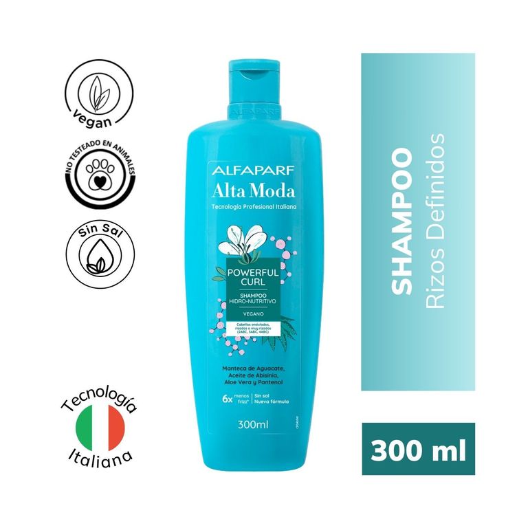 Shampoo Alta Moda Powerful Curl Botella 300 mL