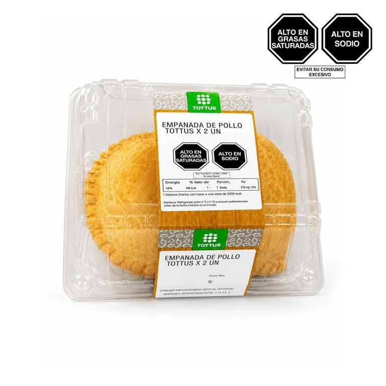 Empanada de Pollo Tottus Empaque 2 Und
