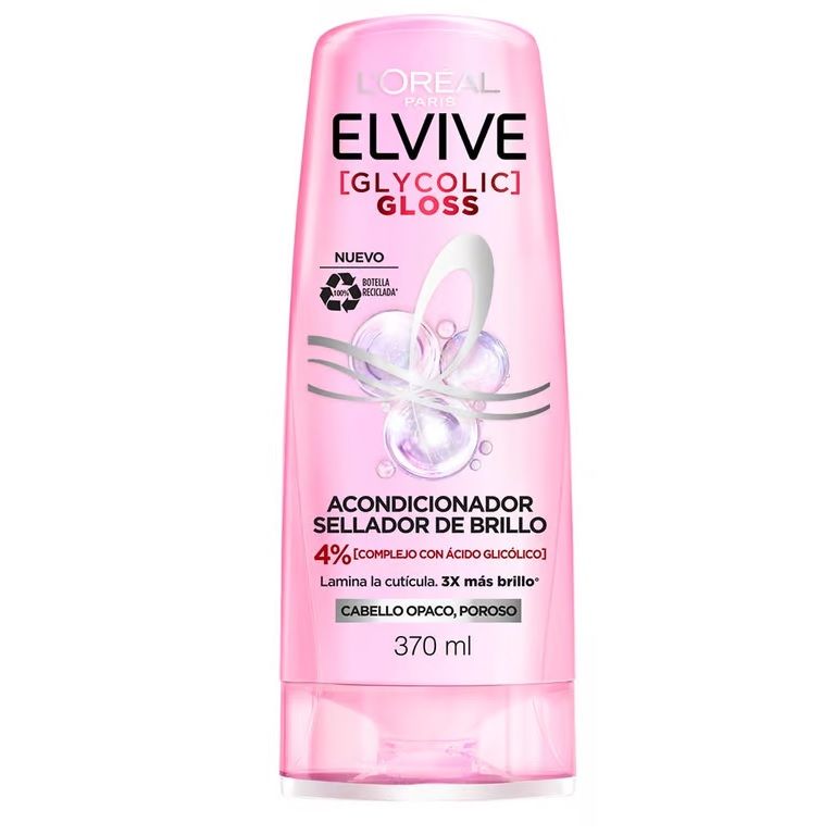 Acondicionador Elvive Glycolic Gloss Botella 370 mL