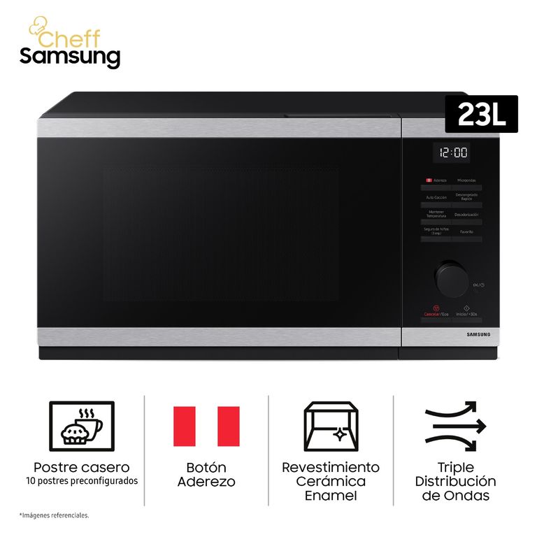 Microondas Samsung 23 L Acero Inox