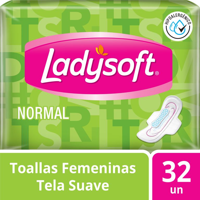 Toallas Higiénicas Ladysoft Normal Tela Suave Empaque 32 Und